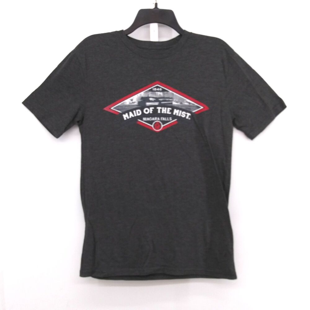 Niagara Falls Maid of the Mist Shirt Men Size Small Dark Gray Short Sleeve Top